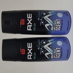 Two (2) Axe Epic Sky 48 Hour Light and Freah Scent Body Spray